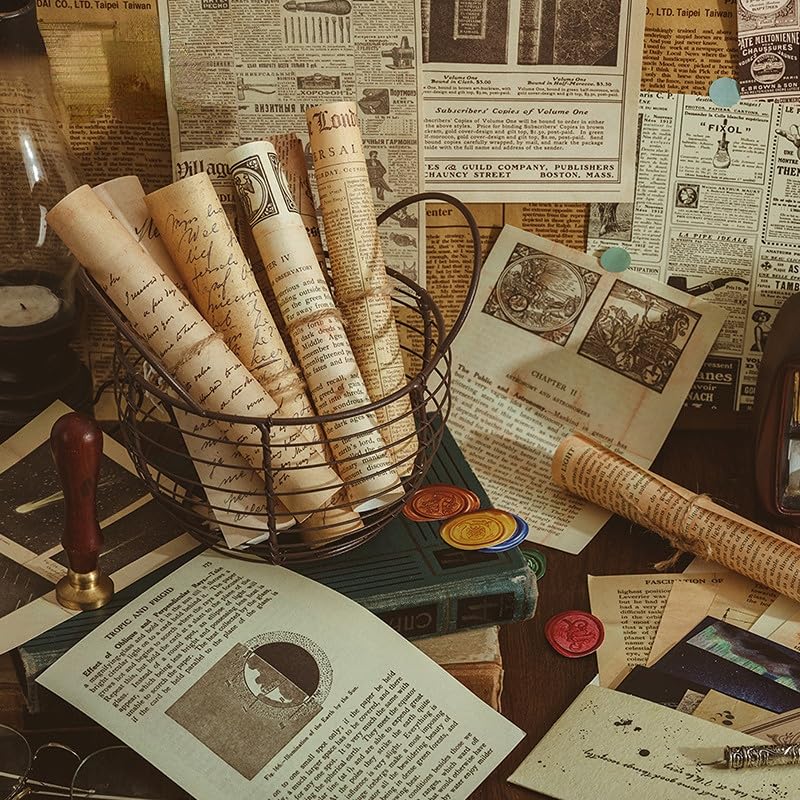 Papier De Découpage Vintage 40 Feuilles Papier Kraft Pour Scrapbooking Éphémères Pour Journaux De Bricolage Planificateur Fond Embellissements Par Vilikya