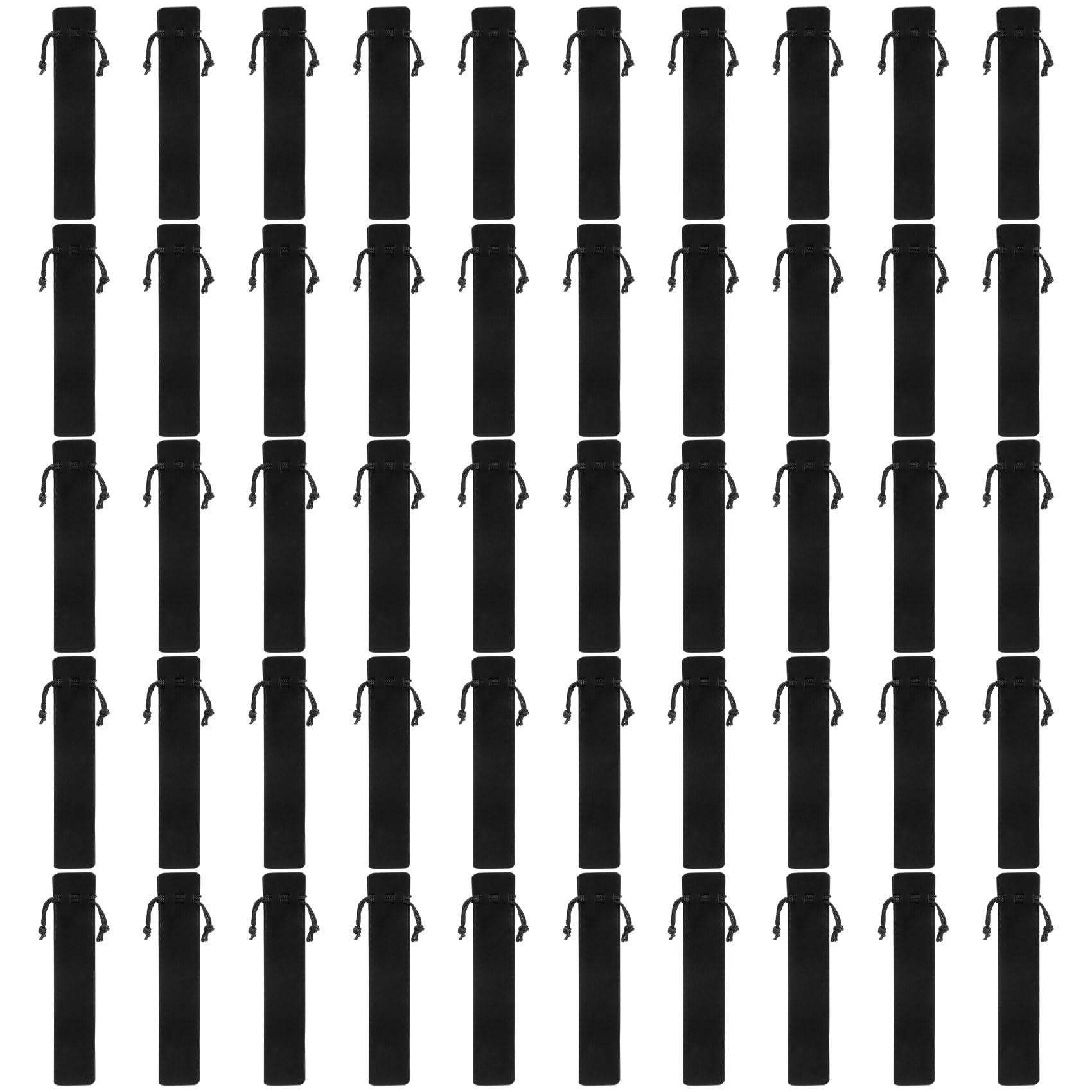 Mircube 50 Pcs Black Velvet Pen Pouch Sleeve Holder Single Pen Bag Case Pencil Bags