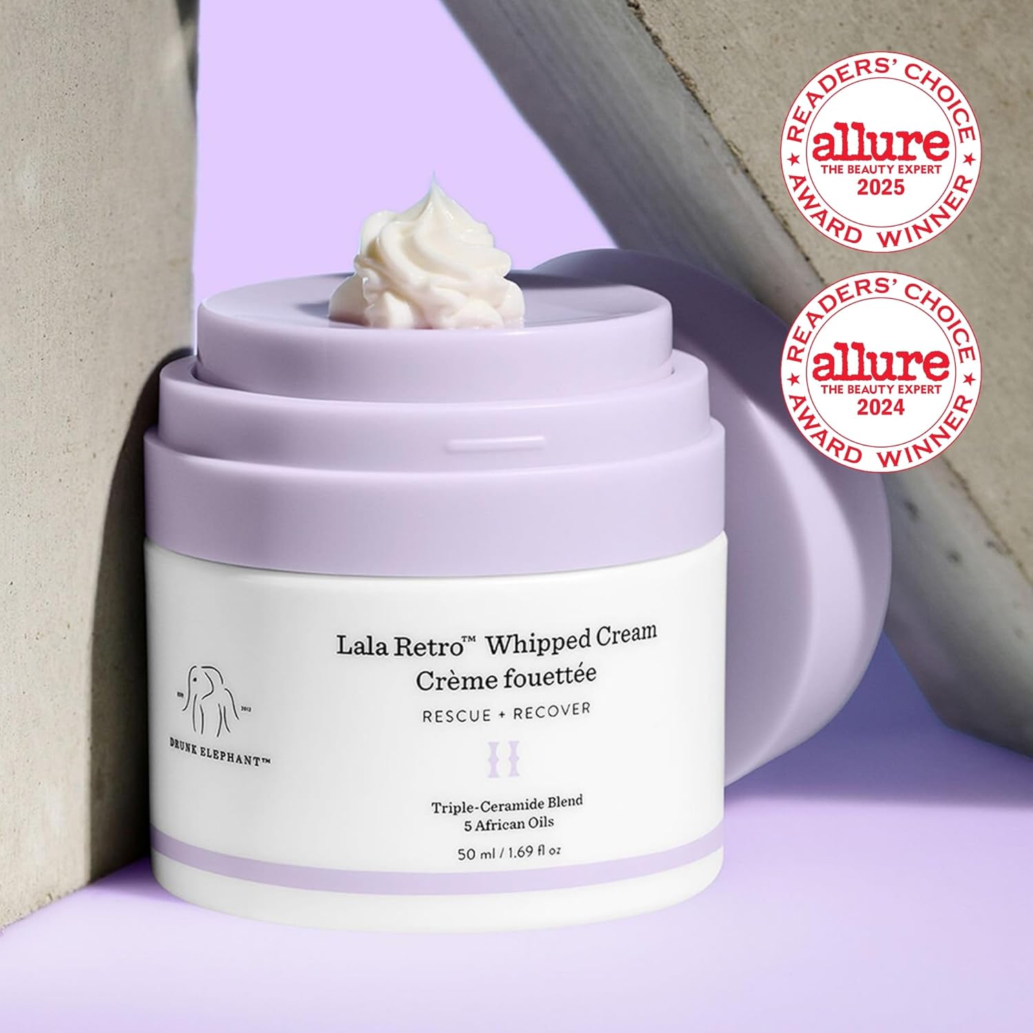 Drunk Elephant Lala Retro Whipped Cream - Ceramide Moisturizer - Clean Clinical Skincare - Cruelty-Free - Dermatologist-Tested - Free of Essential Oils, Silicones, and Fragrance - Image 2