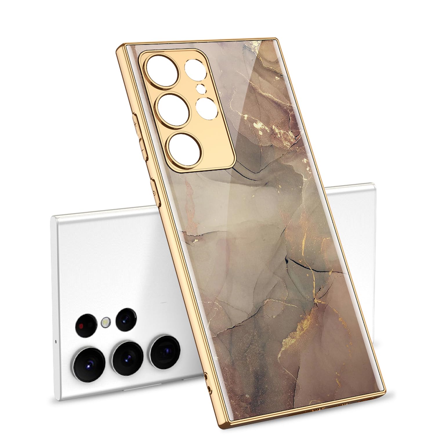 Kapa 9H Glass Back Case for Samsung Galaxy S24 Ultra | Ultra Thin Full Body Protection Folding Hard Back Cover (Champagne) (B0CSF99MQX) Amazon Price History, Amazon Price Tracker