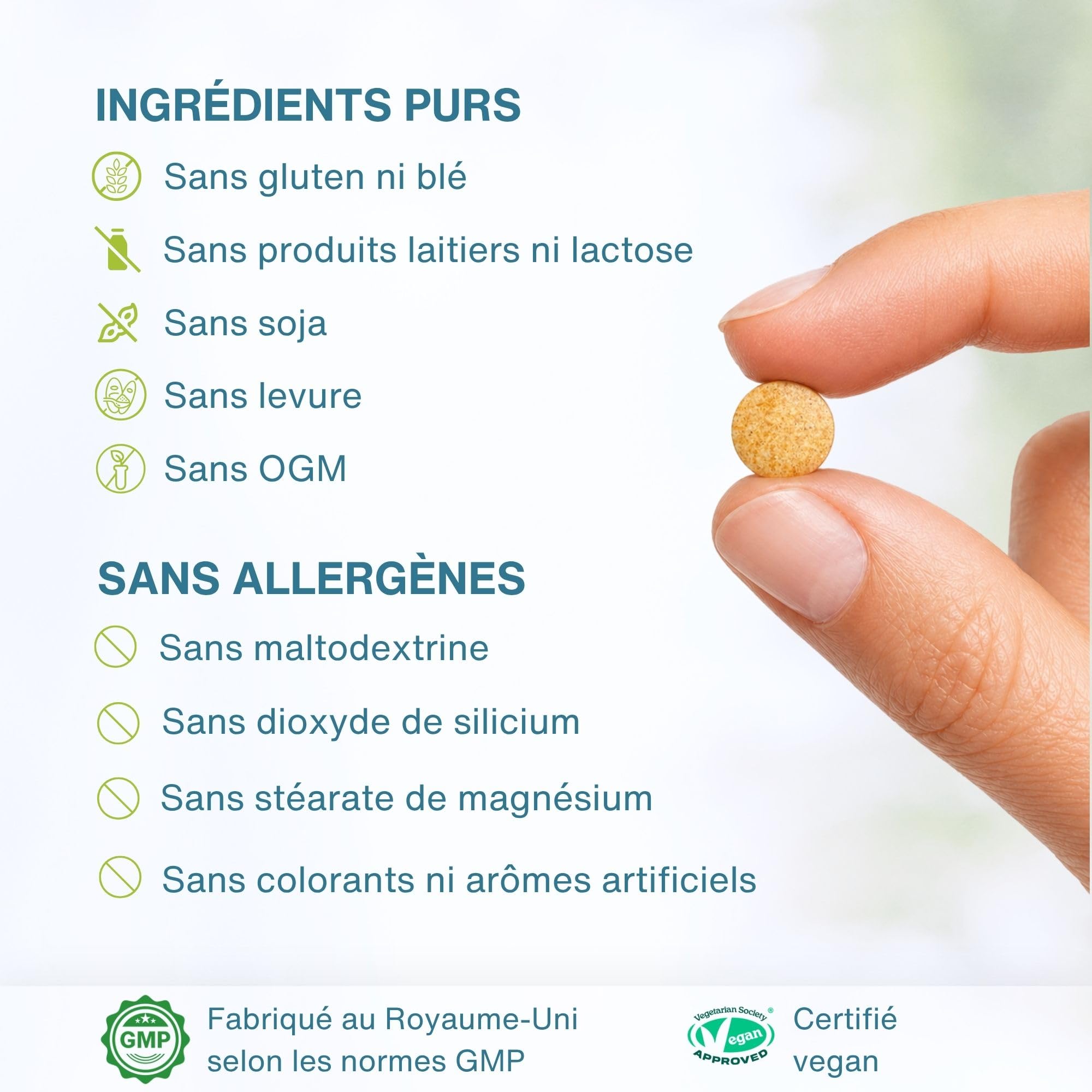Igennus Super B-Complex à Haute Absorption avec Vitamines B Méthylées et Vitamine C, Liberation Prolongée, Ingredients Purs et Vérifié en Laboratoire, 180 Petits Comprimés, Vegan