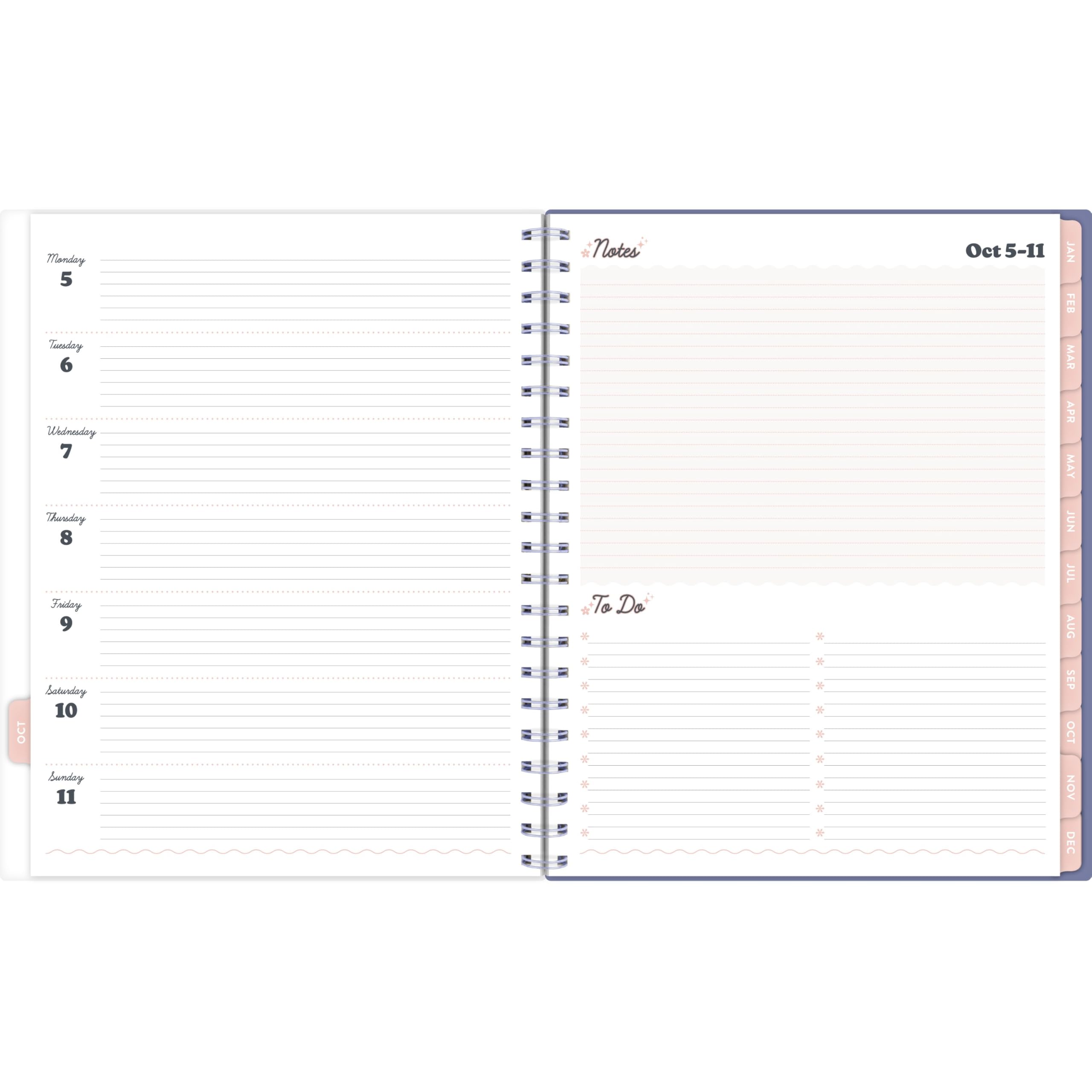 Mead Cambridge, agenda settimanale e mensile, 15 mesi, ottobre-dicembre, 21,6 x 27,9 cm, CatCoq, Berry Branches (CC01-905-27)