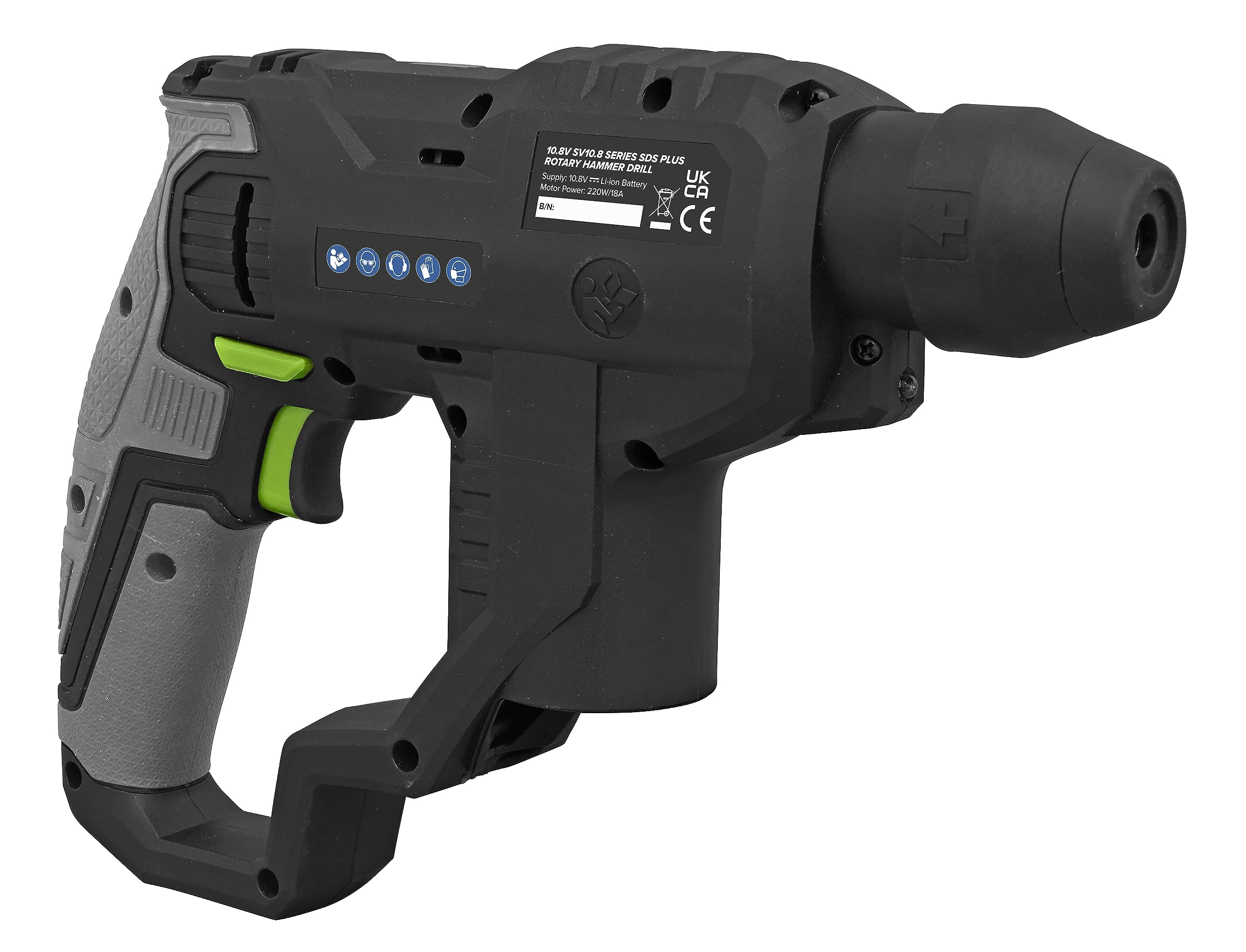 Sealey 10.8V SV10.8 Series SDS Plus Rotary Hammer Drill - CP108VSDSBO, Black - Image 2
