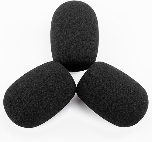 LEFXMOPHY BPHS1 Parabrisas para Audio-Technica BPHS1 BPHS1-XF4 BPHS2 Micrófono Pop Filter Reemplazo Mic Foam Cover Paquete de 3 fundas para