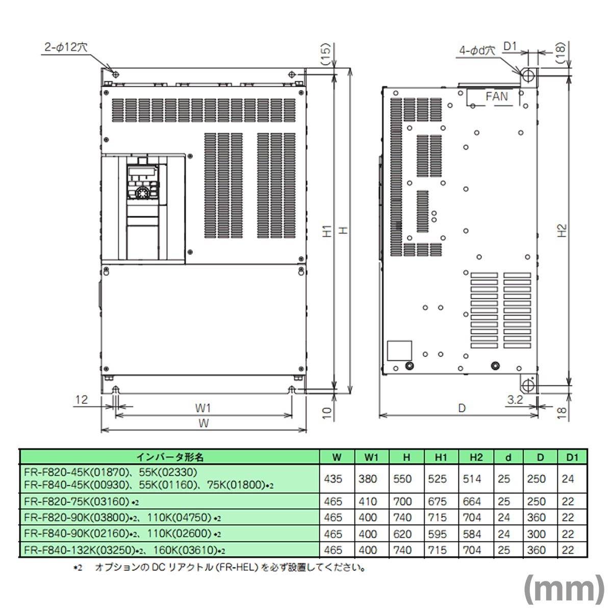 Amazon.co.jp: 三菱電機 FR-F820-45K-1 ファン・ポンプ用インバータ
