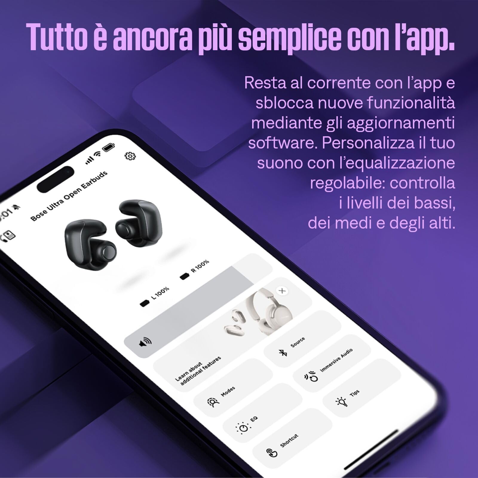 Bose Ultra Open Earbuds Auricolari Open-ear Wireless Bluetooth 5.3 con Lunga Durata della Batteria, Tecnologia OpenAudio, Fino a 48 Ore di Autonomia, Beige Legno Di Mare - Edizione Limitata