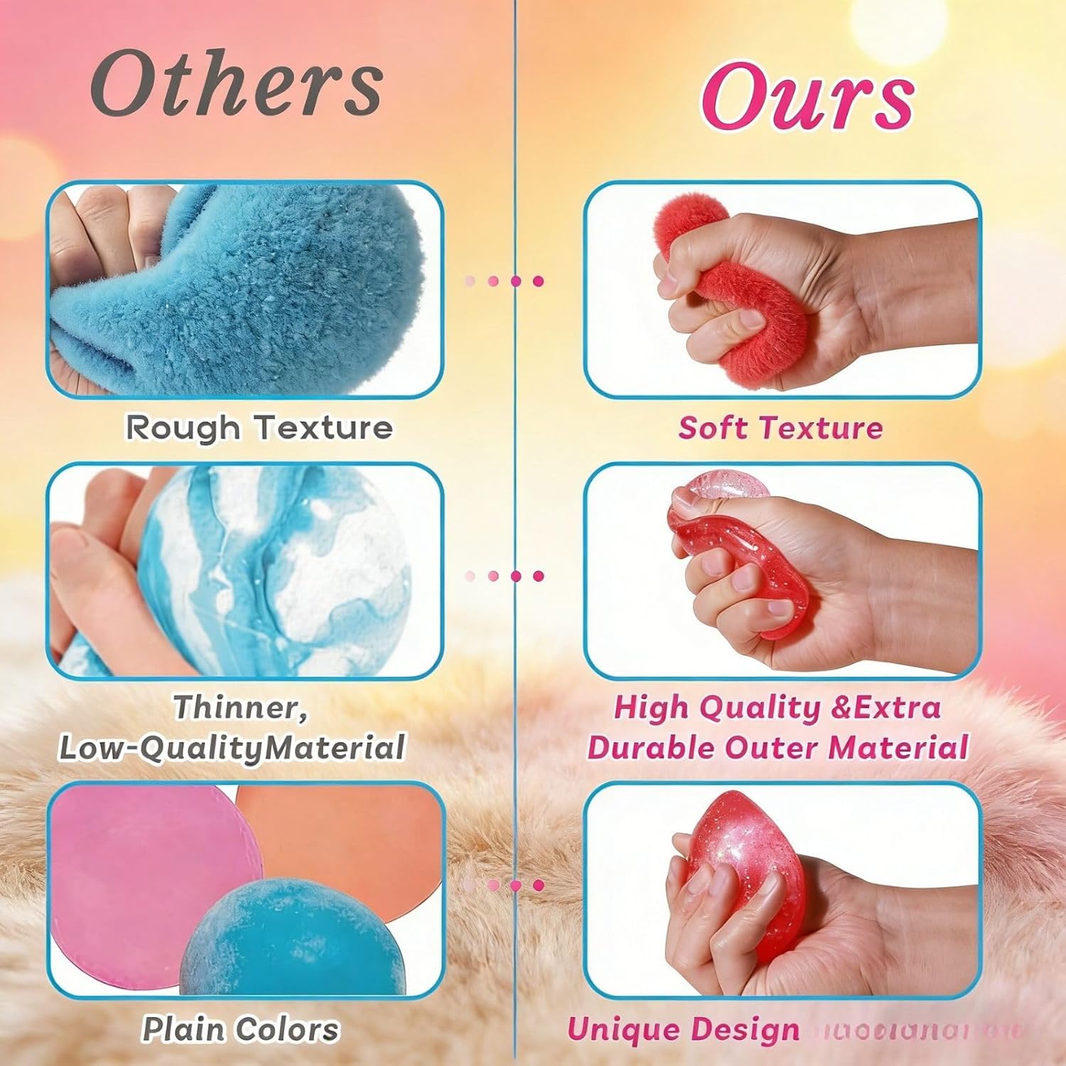 Dream Drop Squishy Stress Ball Water Drop Fidget, Squishy Stress Cube-Drop Malt Sugar Balls, Stuffers Party Favors for Anxiety Relief Everyone (D)