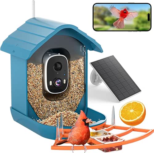 Bird Feeder with Camera, AI Bird Identification, Full HD Live