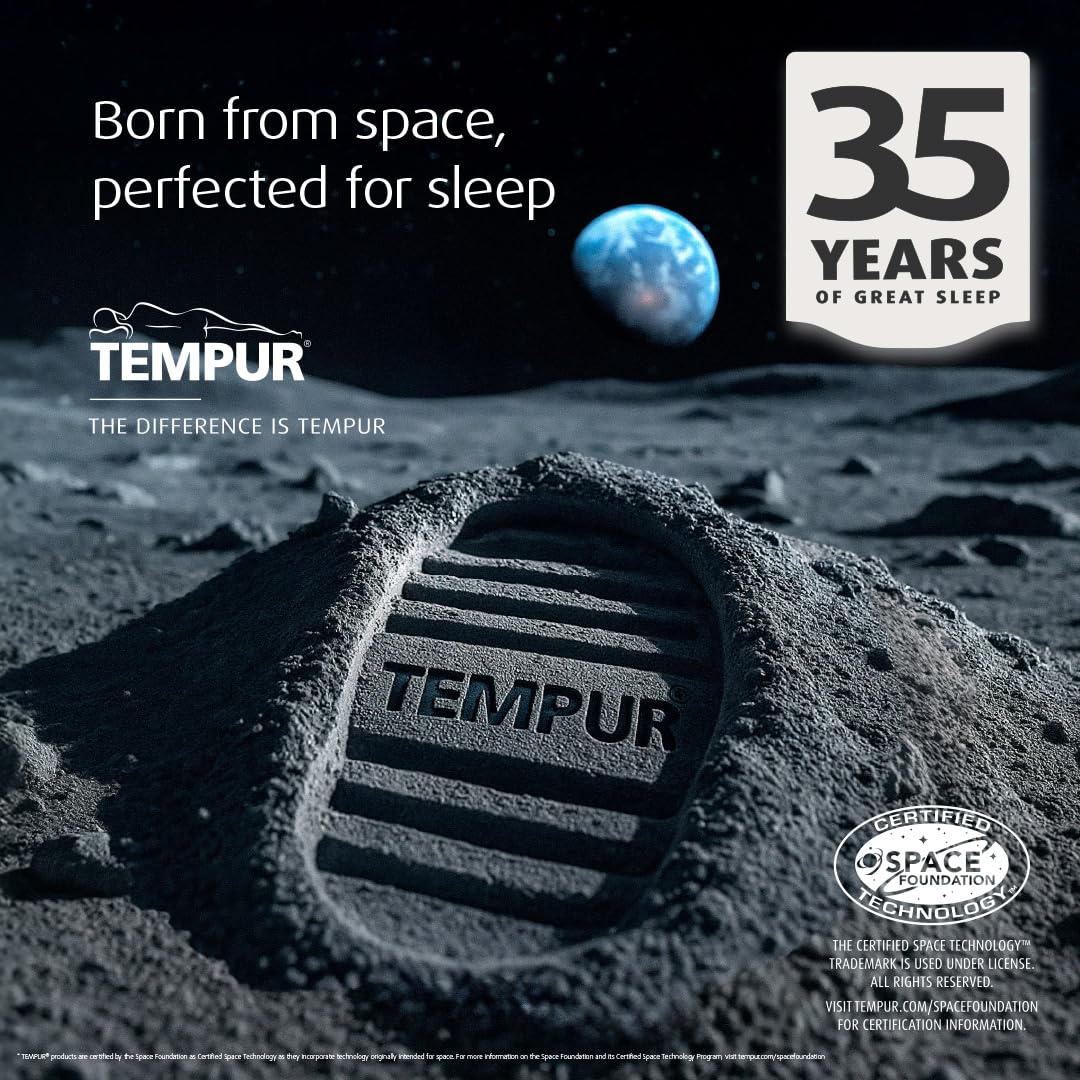 TEMPUR Reisekissen Memory Foam, ergonomisches Reise-Nackenkissen inkl. Tragetasche, Anthrazit, Größe 25 x 31 x 10/7 cm