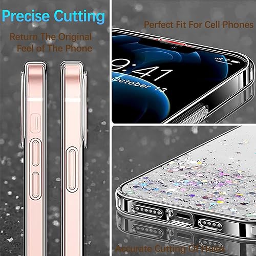 Miniatura 6 de Funda compatible con Honor 90 con purpurina rosa transparente, Honor 90, funda para teléfono Honor 90, silicona transparente de TPU suave, para