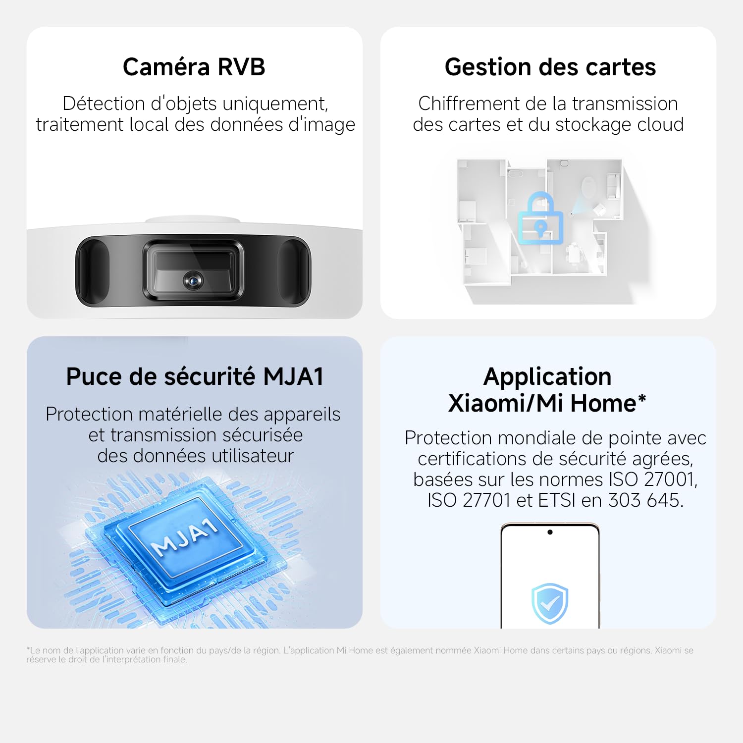 XIAOMI Robot Vacuum X10+ Blanc, Collecte Automatique de la poussière, Aspiration jusqu'à 4000Pa, Nettoyage des serpillères Automatique, 2 Heures d'autonomie, Brosse Inclus
