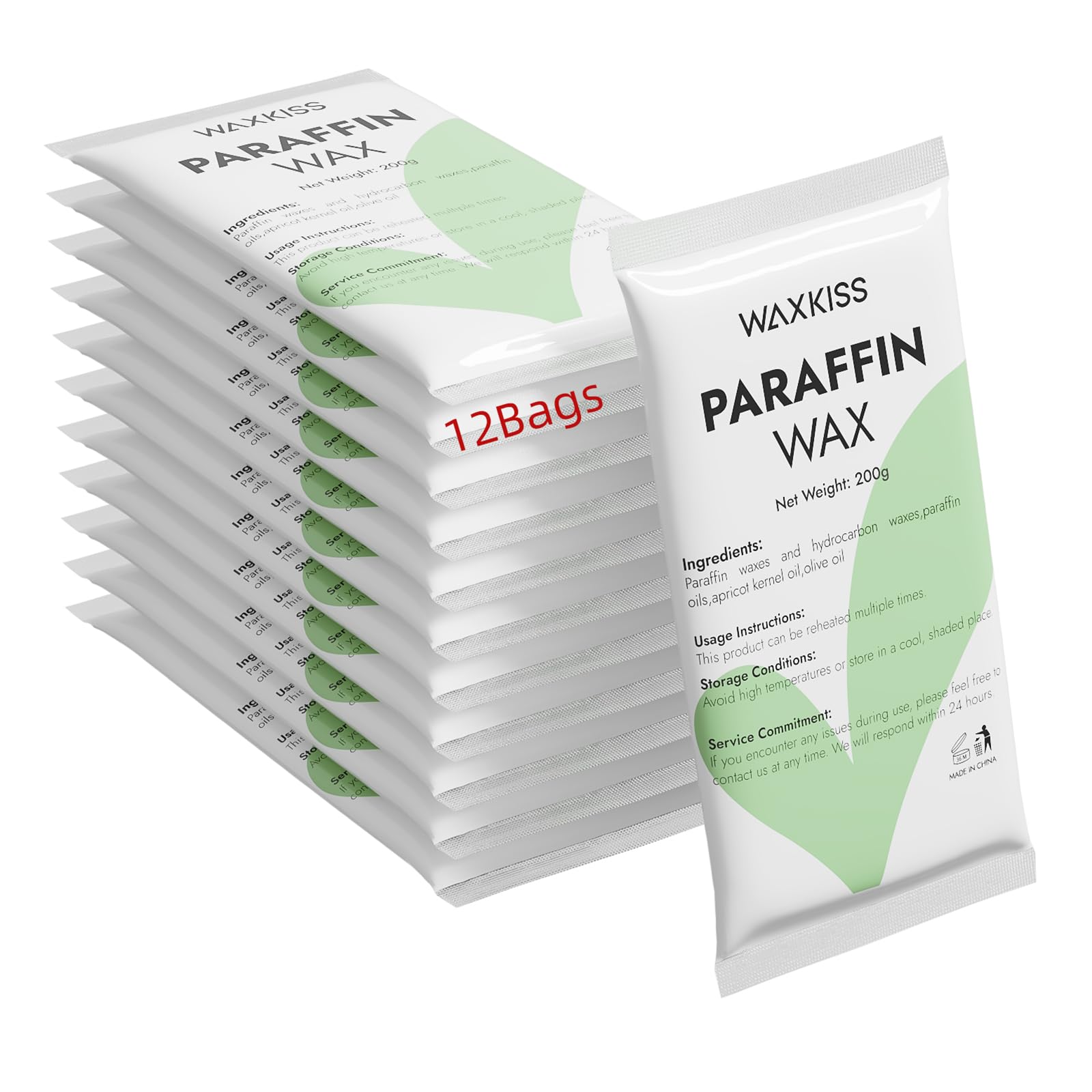 Paraffin Wax for Hand and Feet 12 Packs Unscented for Dry Skin Hydration