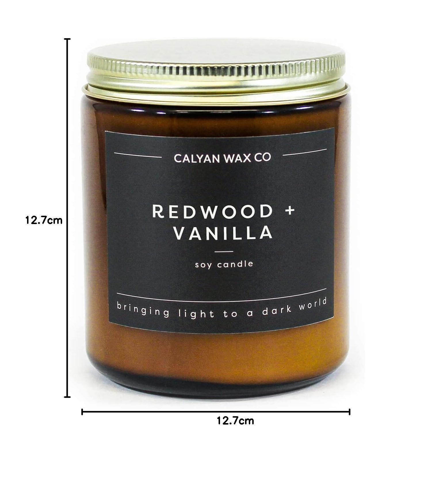 Calyan Wax Co. Redwood + świeca sojowa o zapachu wanilii do domu, świeca premium z olejkami eterycznymi