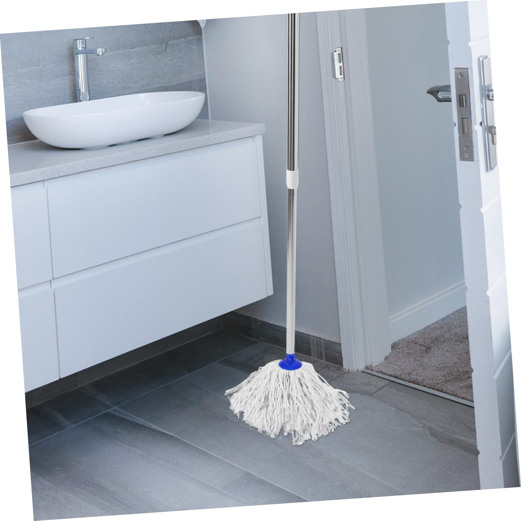 3pezzi Testina di Ricambio per Scopa Corda di Cotone Assorbente Ricambi Mop per Pulizia Pavimenti