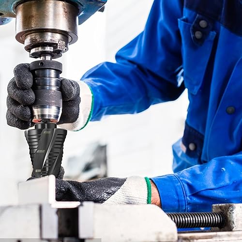 Miniatura 7 de ENBMEI Broca escalonada de cobalto M35 con cuatro flautas en espiral, 316 a 1-38 pulgadas (19 tamaños de paso), ideal para metal, acero inoxidable,