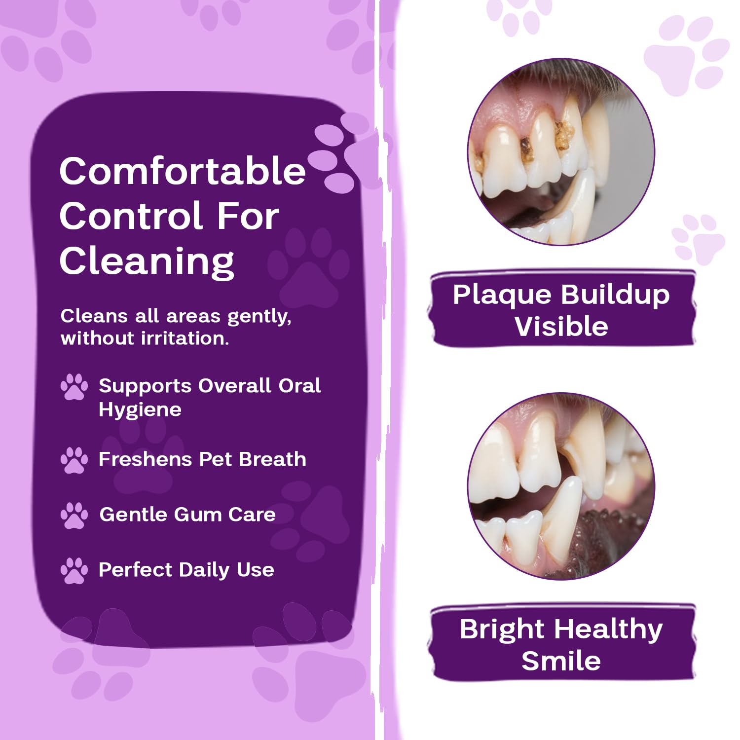 Dental Wipes Mint Scented – Best Dog Teeth Cleaning, Dog Dental Wipes for Dogs Teeth, Finger Toothbrush for Dogs and Cats, Oral Care, Remove Plaque, Tartar & Bad Breath – 50 Count - image 3