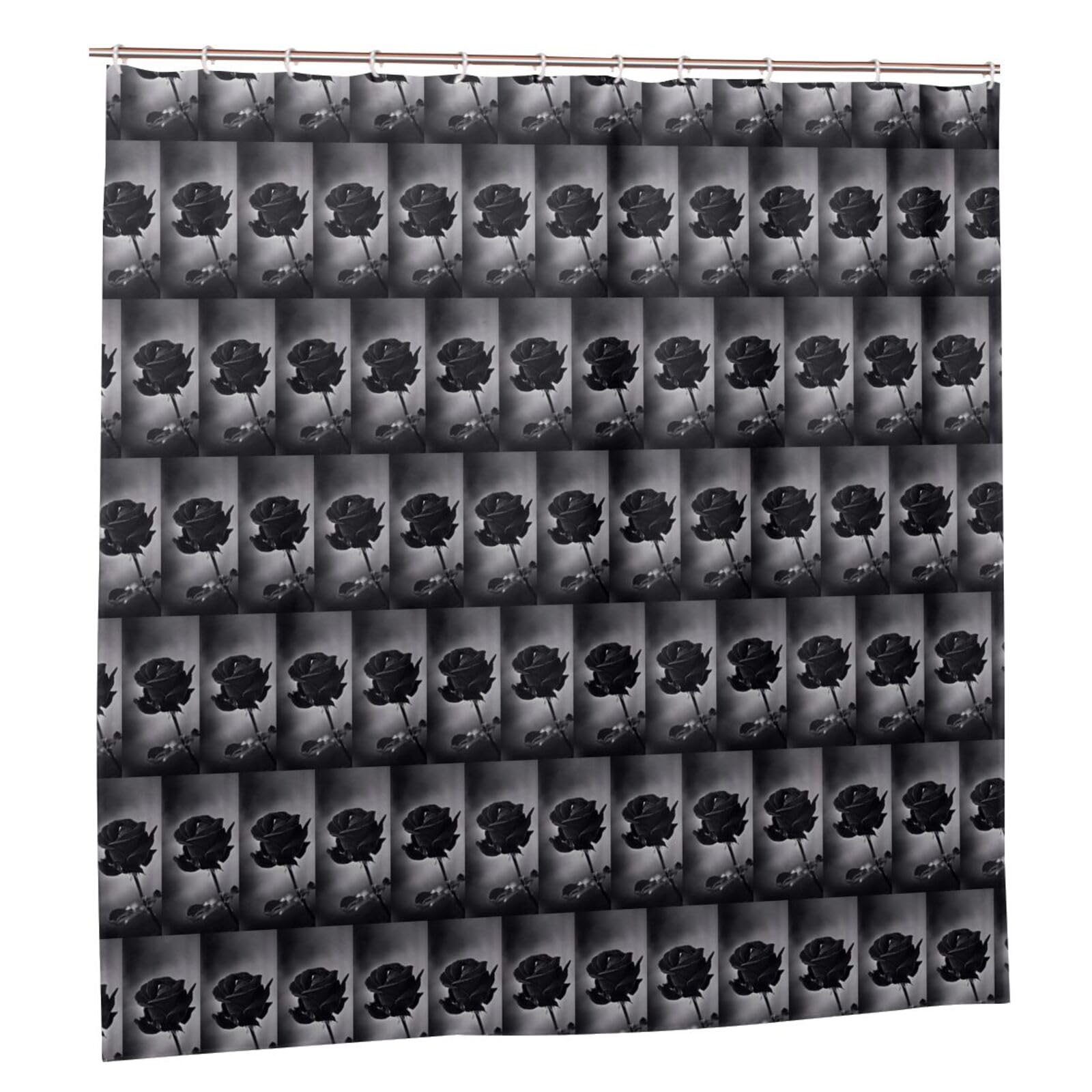 Rideau de douche anti-éclaboussures et imperméable rose lavable 183x183cm