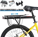 West Biking 110Lb Capacity Almost Universal Adjustable Bike Cargo Rack Cycling Equipment Stand Footstock Bicycle Luggage Carrier Racks with Reflective Logo