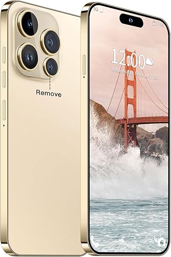 Huness 14PROMA X - Teléfono celular desbloqueado, batería de 6800 mAh, pantalla HD de 6.82 pulgadas, teléfonos desbloqueados, 16+512 GB Android 14