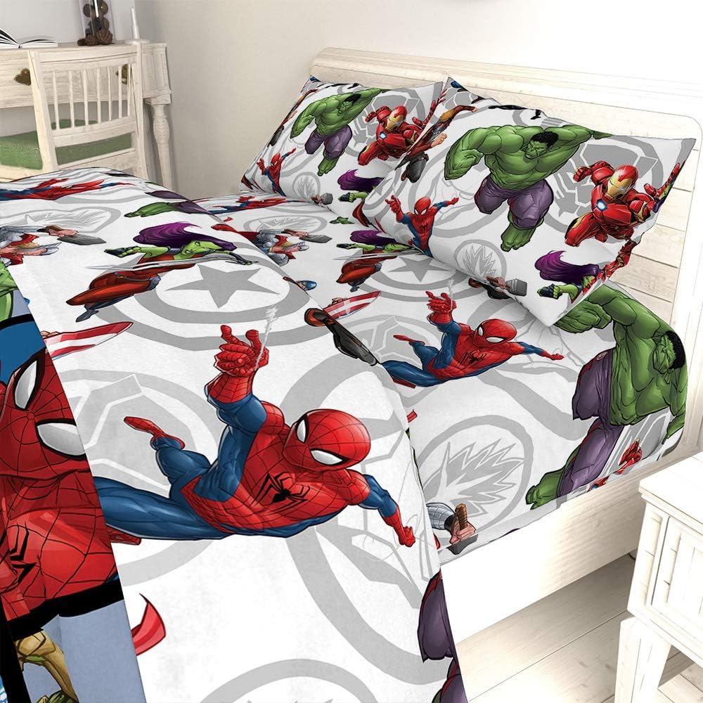Jay Franco Marvel Avengers Team 5 Piece Full Bed Set - Includes Comforter & Sheet Set - Super Soft Fade Resistant Polyester - (Official Marvel Product) - Image 7