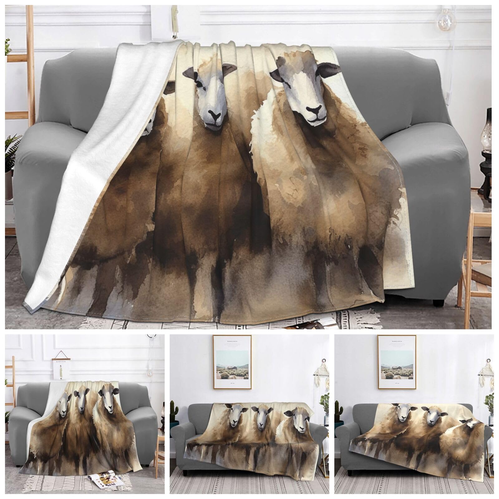 Couverture en flanelle peluche douce grand plaid jeté de canapé lit
