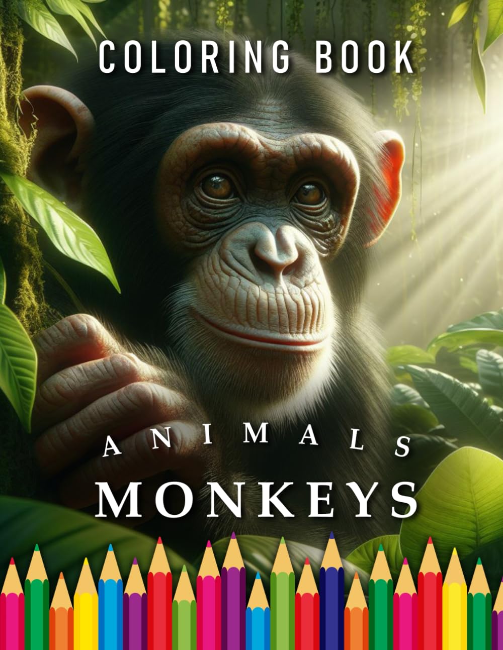 Monkeys | Coloring Book: For Adults & Children: The perfect Gift for Animal Lovers (Animals | Coloring Books)
