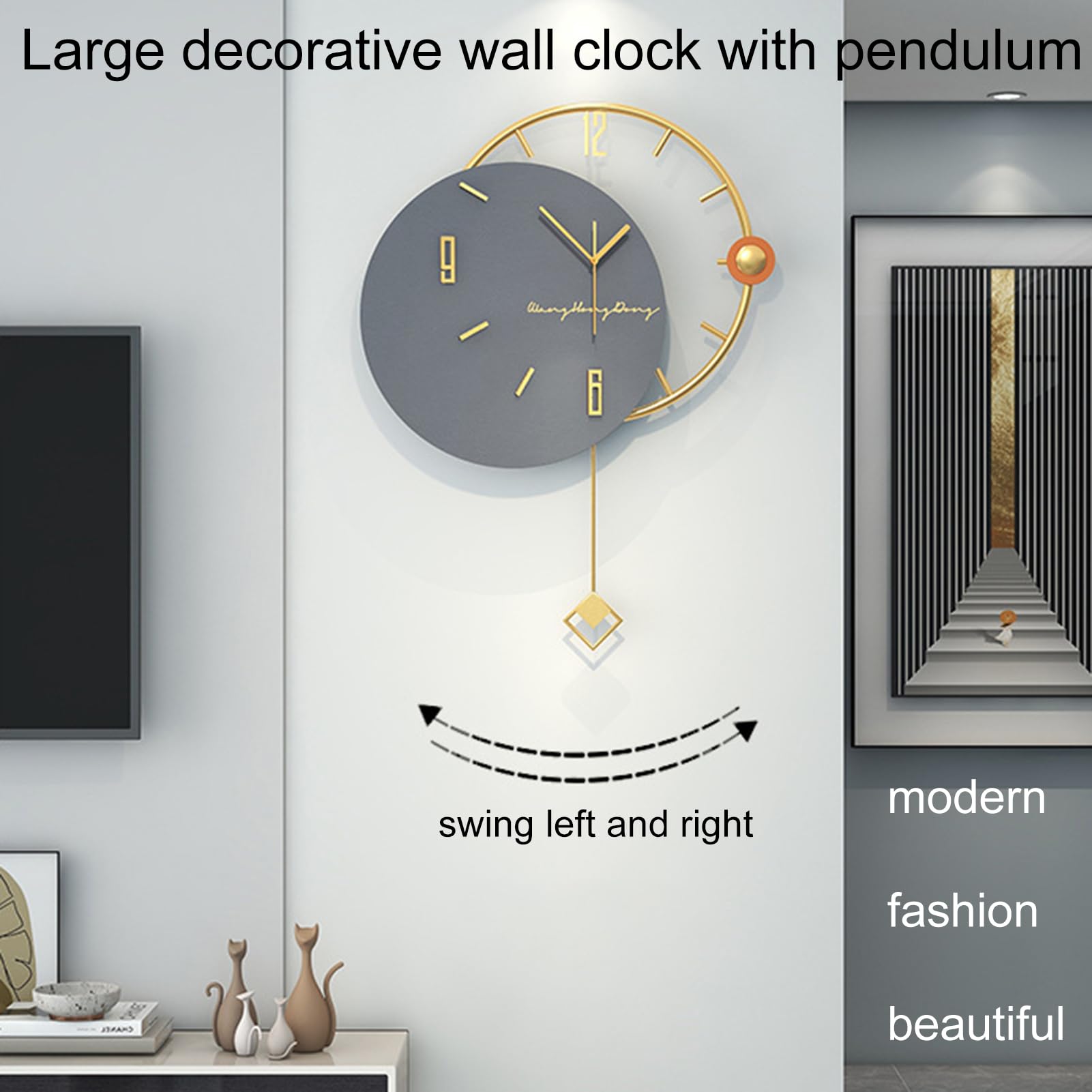 Amazon.co.jp: 壁掛け時計 おしゃれ 金属 アナログ 掛け時計 静音 連続