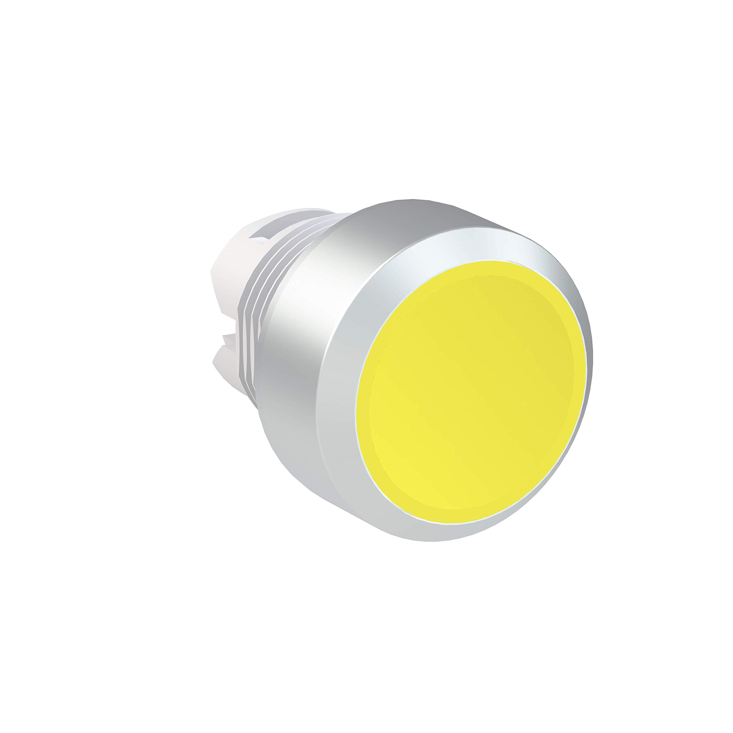 ABB MP1-30Y Modular Pushbutton, Momentary, Flush, Yellow, Non-Illuminated, Chrome metal, No Contact Block (ABB1SFA611100R3003) - Image 3
