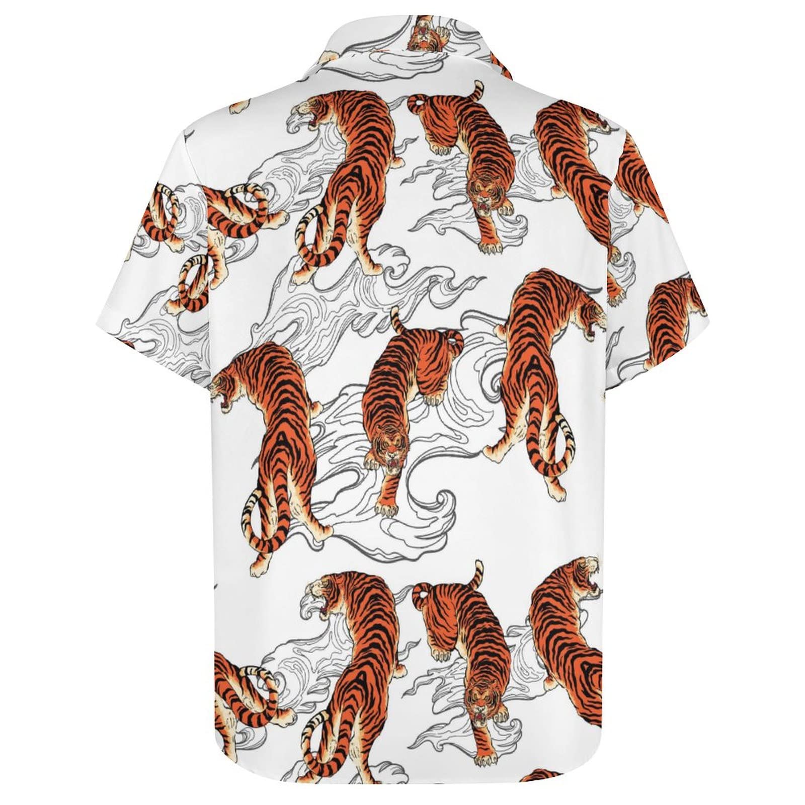 amok トラ柄 半袖シャツ M amok トラ柄 半袖シャツ M H&M エイチアンドエム 半袖シャツ 虎