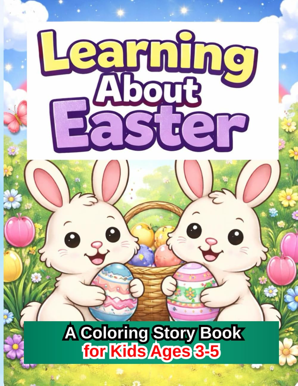 Learning About Easter: A Cute Coloring Story to Learn Easter Traditions for Little Kids ( Boys & Girls)