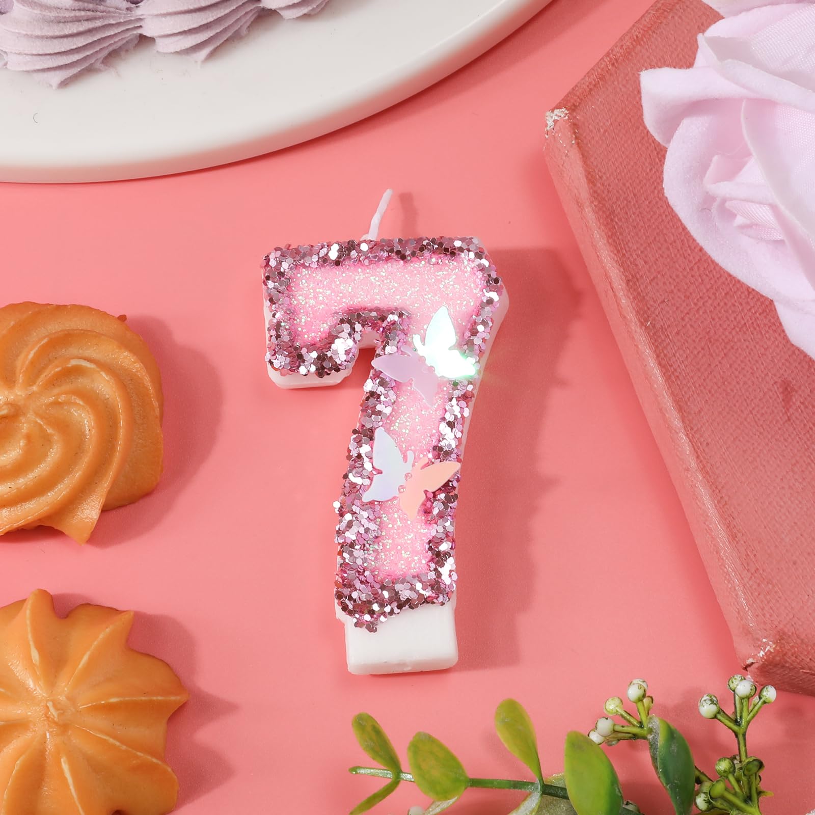 Amazon.com : 2.7 Inch Birthday Number Candles, Pink Number Candles