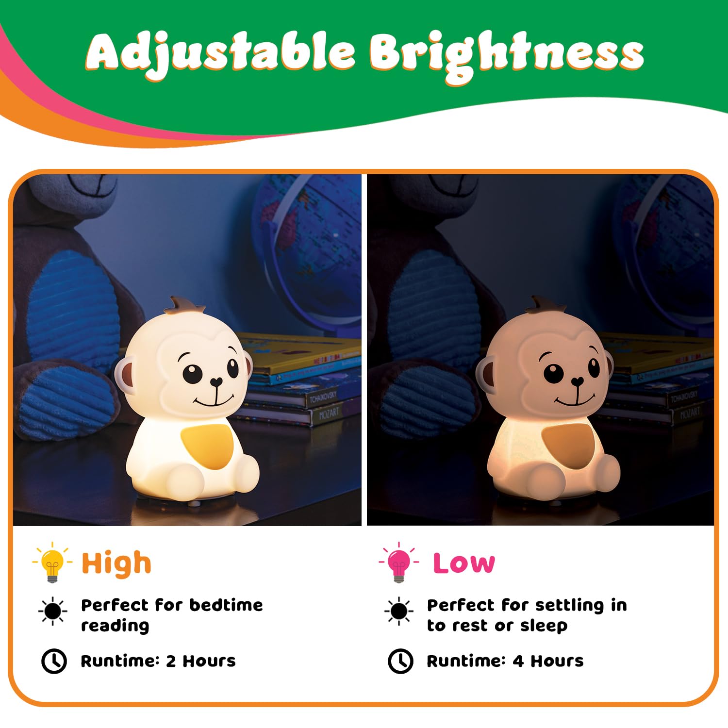 Amazon.com: LitezAll Monkey Squishable Color Changing Silicone