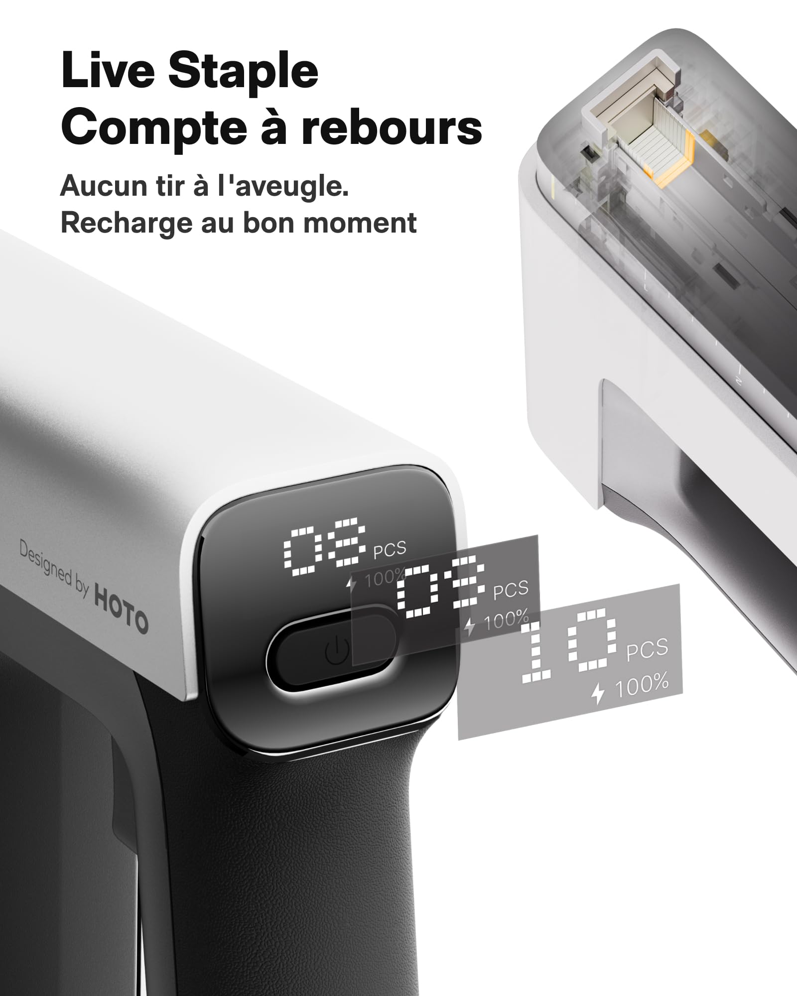 HOTO Pulse, cloueuse sans fil, agrafeuse électrique 4 en 1 pour bois
