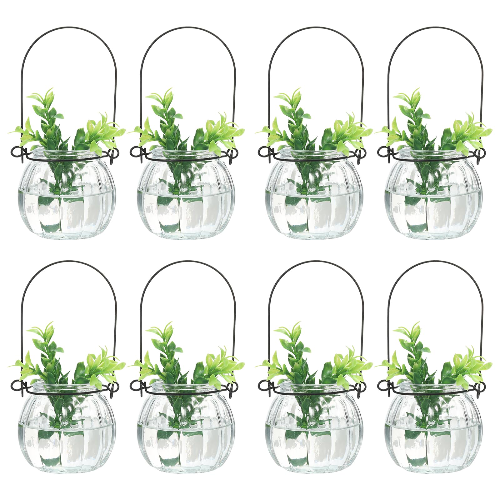 PATIKIL Pumpkin Glass Terrarium Planter 2.4 Inch