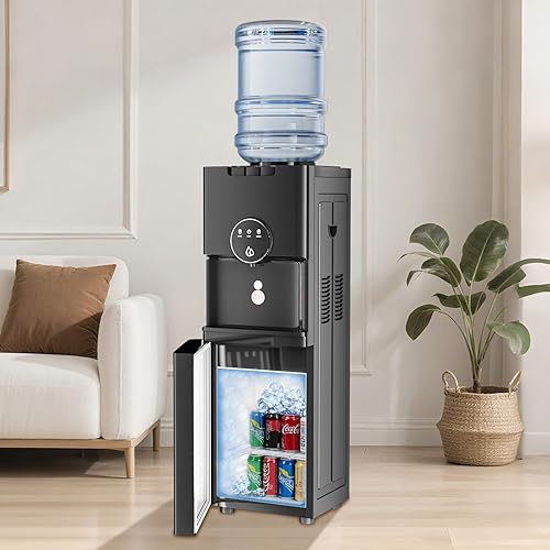 Miniatura 2 de TABU Enfriador de agua de carga superior con enfriador de bebidas 20CAN, dispensador de agua caliente y fría, para botella de 3 o 5 galones, con