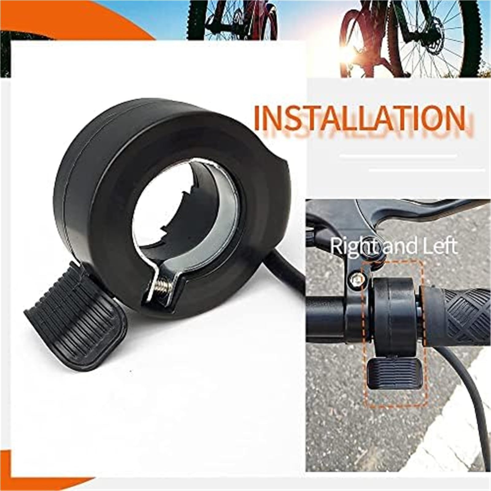 EBike 130X Acceleratore a pollice 24V 36V 48V 60V 72V DestroSinistro SM Connettore impermeabile, Controllo della velocità della bici elettrica, for accessori for scooter elettrici Acceleratore
