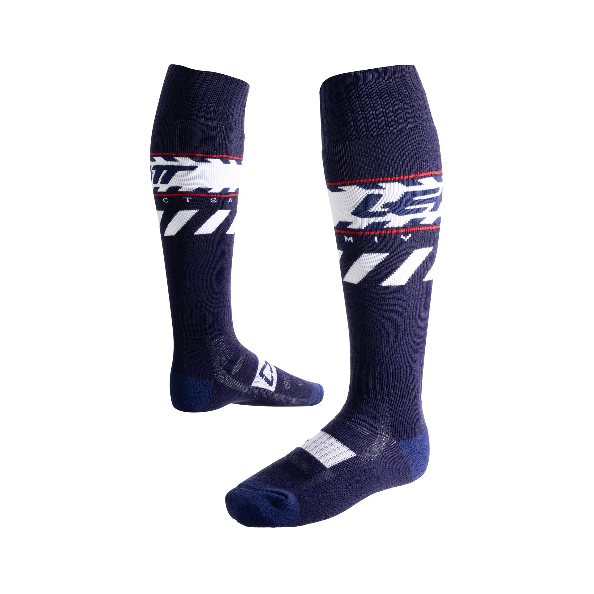 Leatt Chaussettes Techniques Hautes Moto | Bleu | L/xl/eu43-48/uk8.5-12.5/us9-13
