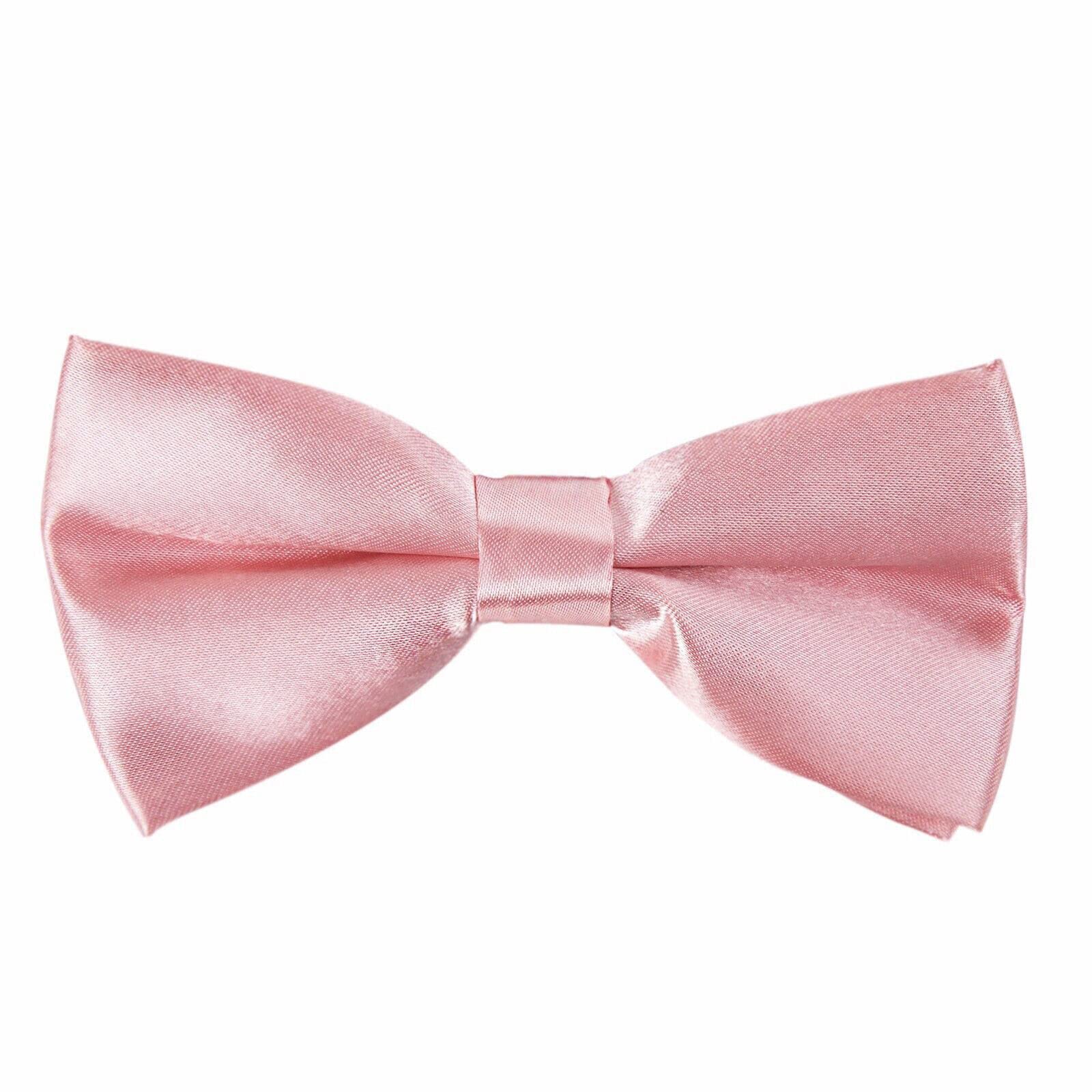 Men's Clip On Bow Tie Pre Tied Plain Wedding Bowtie Party Prom Office