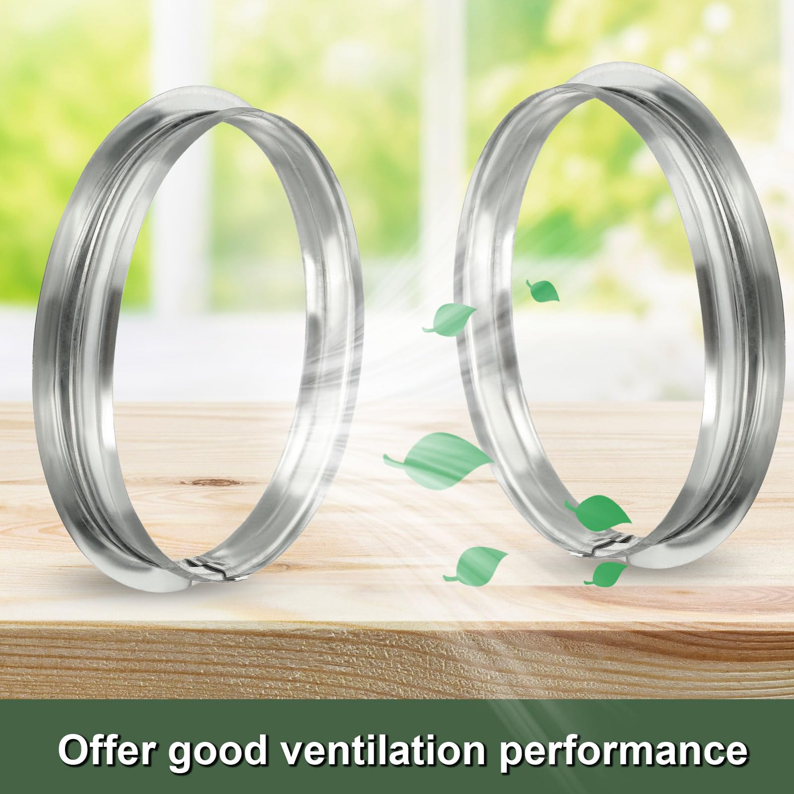 YOKIVE Duct Connector Flange, Round Galvanized Steel Air Ducting Mounting Plate - Image 4