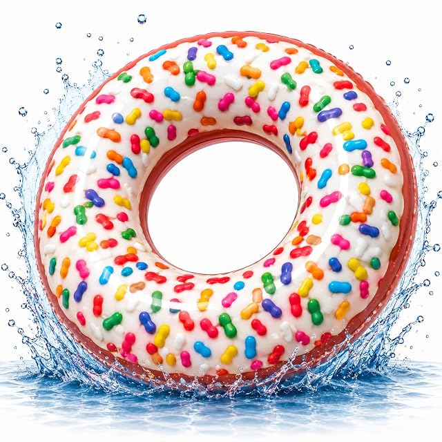 Flotador hinchable de 120 cm de diámetro, para piscina y agua, para adultos y niños (rosquilla)