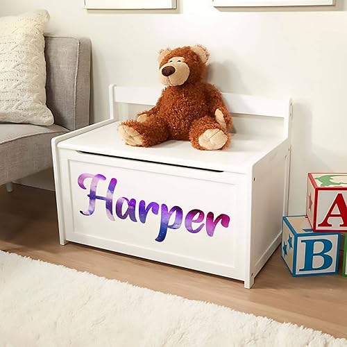 Miniatura 6 de Calcomanía de pared con nombre de hada mágica colorida - Decoración de pared para niñas - WM117. Adhesivo extraíble personalizado para niñas -