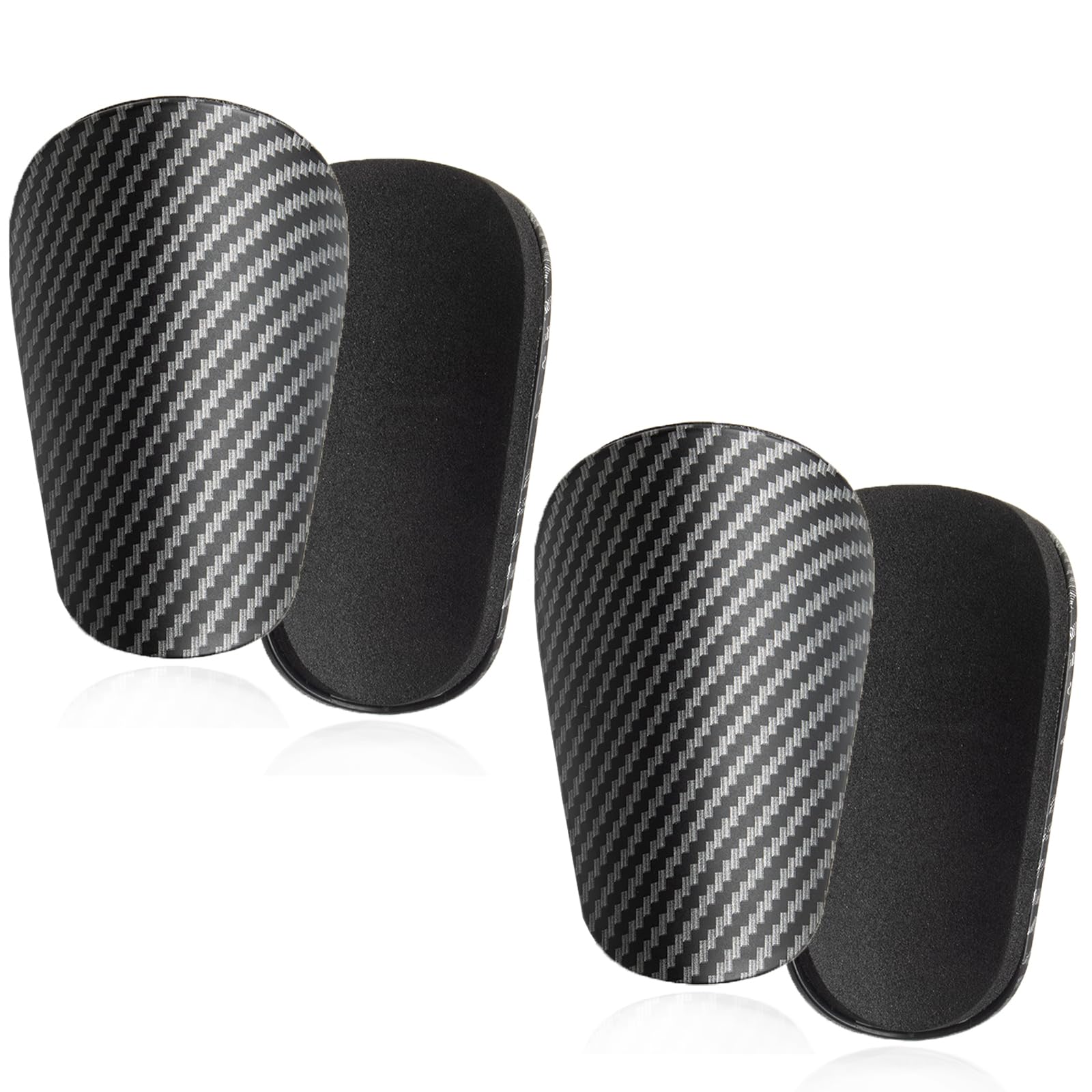4 stuks mini-scheenbeschermers voor voetbal, koolstofvezel textuur, mini-shin pads, kleine scheenbeschermers, kinderscheenbeschermers, voetbal voor mannen, vrouwen, jongens, meisjes (mat zwart 4 stuks mini-scheenbeschermers voor voetbal, koolstofvezel textuur, mini-shin pads, kleine scheenbeschermers, kinderscheenbeschermers, voetbal voor mannen, vrouwen, jongens, meisjes (mat zwart