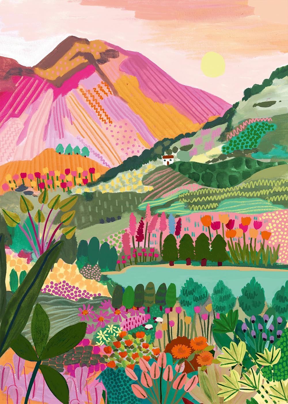 Pieces & Peace Puzzle Rainbow Mountain - Juego de 1000 piezas, multicolor