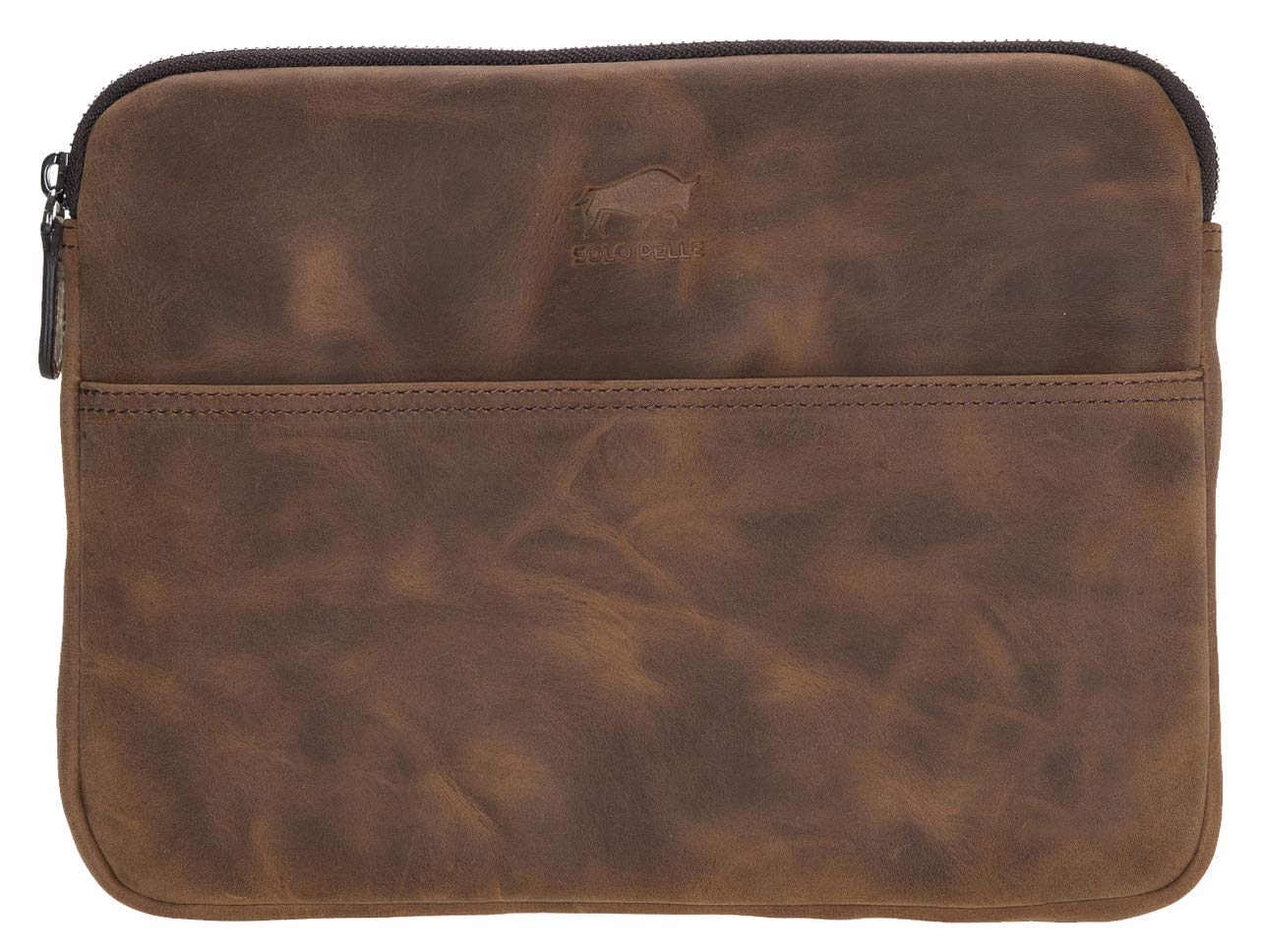 Solo Pelle Ledertasche für das Apple iPad Pro 10,2 I 10,5 & 11 Zoll und auch 9,7 Zoll Lederhülle Case Hülle aus echtem Leder in Vintage Braun