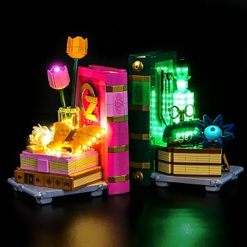 Upgraded Led Light Kit Compatible with Lego Wicked Glinda & Elphaba Bookends Building Set, Lights Decoration Compatible with Lego 75691 Model Not Included