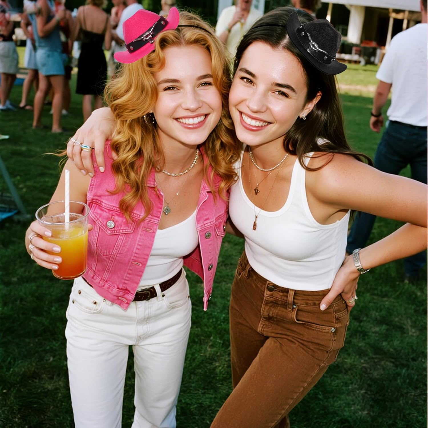 Cowgirl Hat Headband Mini Cowboy Hat Headband for Women Western Cowgirl Accessories Halloween Cowboy Party - Image 7