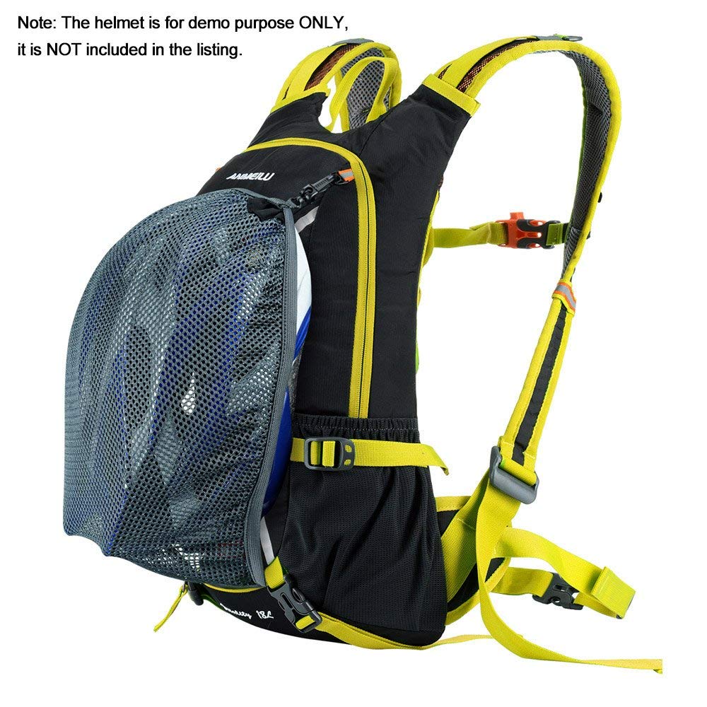 Lixxada Mochila de Ciclismo Impermeable 18L Unisexo Respirable Ultraligero con Cubierta de Lluvia Mochila de Hombro para Ciclismo Montañismo Viajes