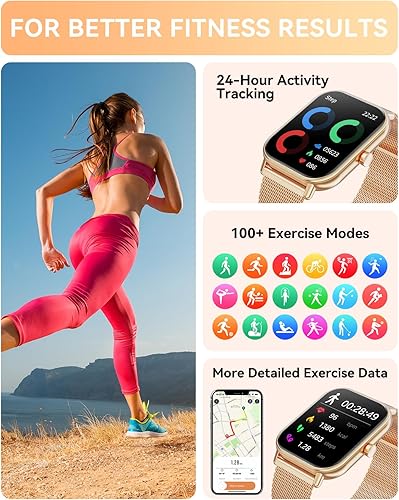 Miniatura 5 de Reloj inteligente para mujeres y hombres, reloj de seguimiento de actividad física para teléfonos Android compatible con iPhone, relojes