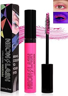 Máscara de pestañas de color con brillo UV, v...