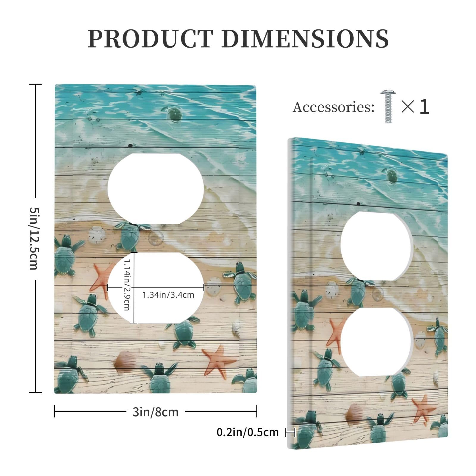 Summer Beach Starfish 1 Gang Outlet Covers Duplex Receptacle Wall Plate